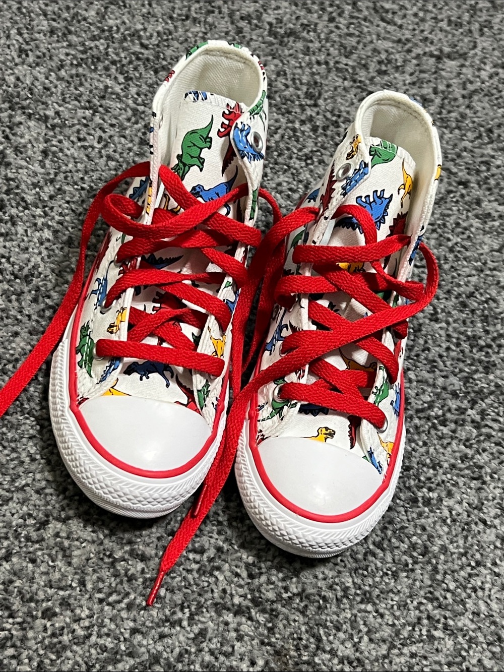 Converse Dinosaur Hi-Tops Little Boy Size 13 NWOT